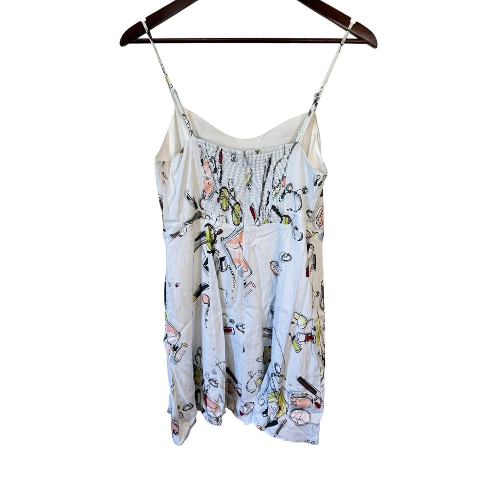ARITZIA SUNDAY BEST Mini Dress White Sz 10 Makeup Lipstick Summer EUC Aesthetic - Picture 5 of 8